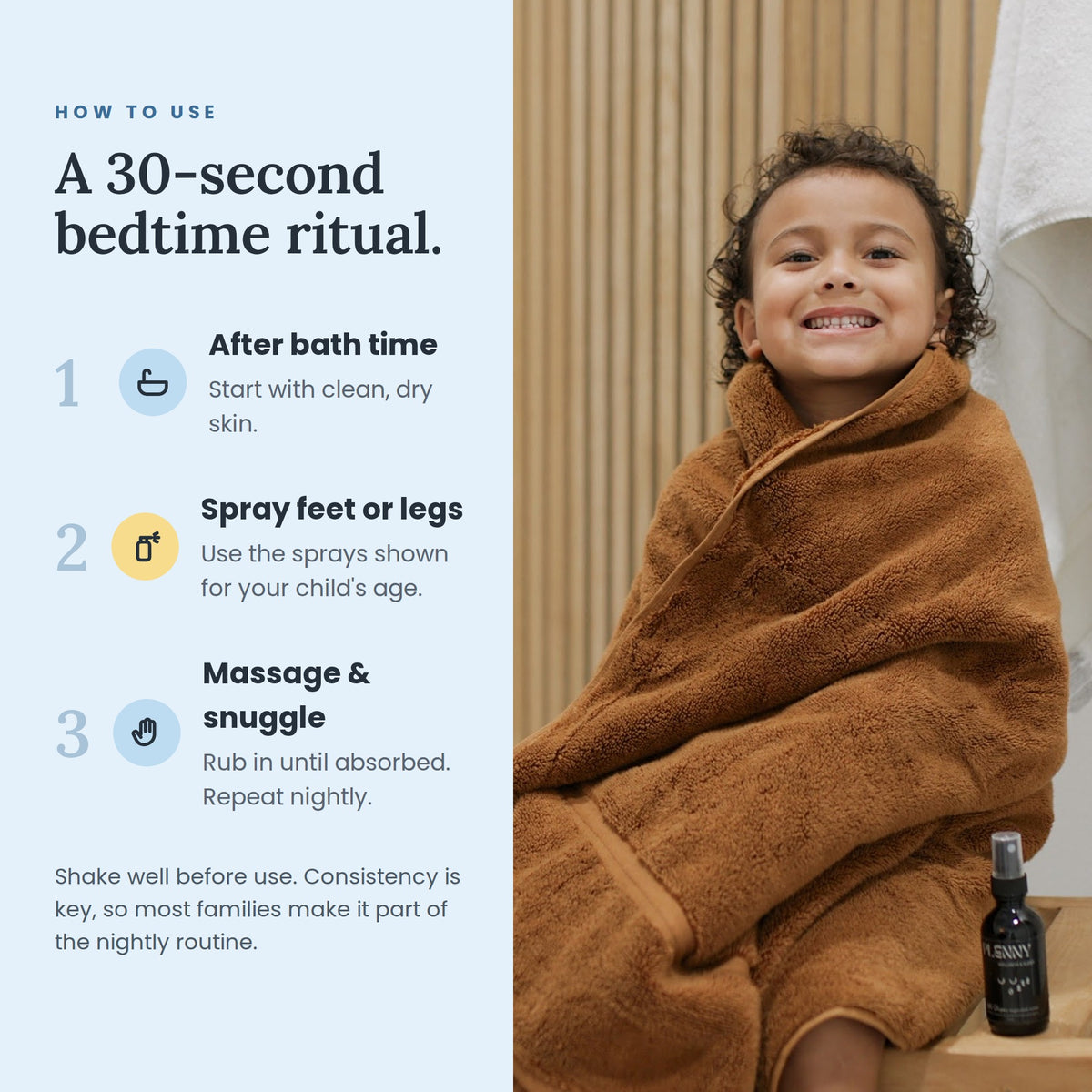 Plenny Little Sleepers Magnesium Spray - How To Use